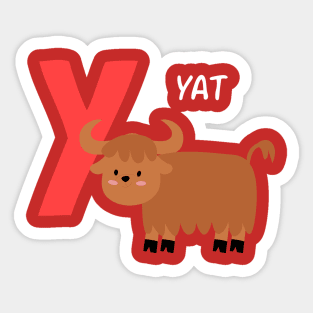 Yat alphabet Y funny Sticker